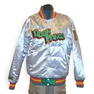 Headgear Classics Fresh Prince Of Bel-Air Satin Jacket White Men's Size Large